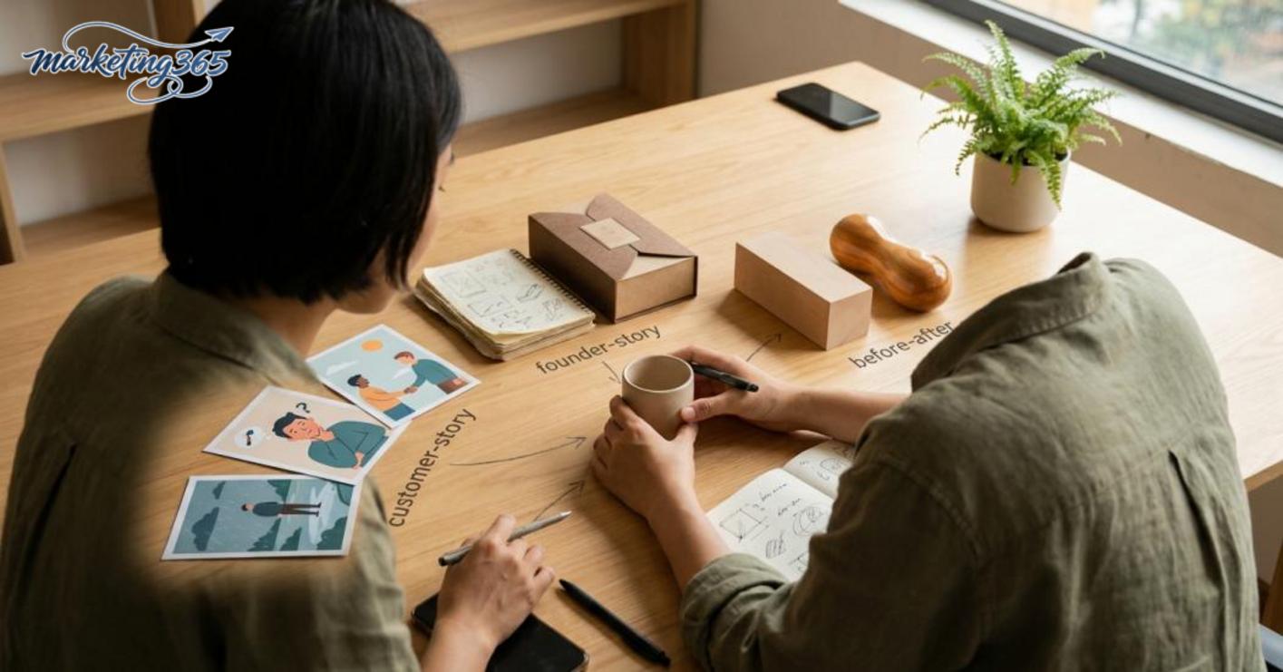 What should you learn from good storytelling content examples for brands?