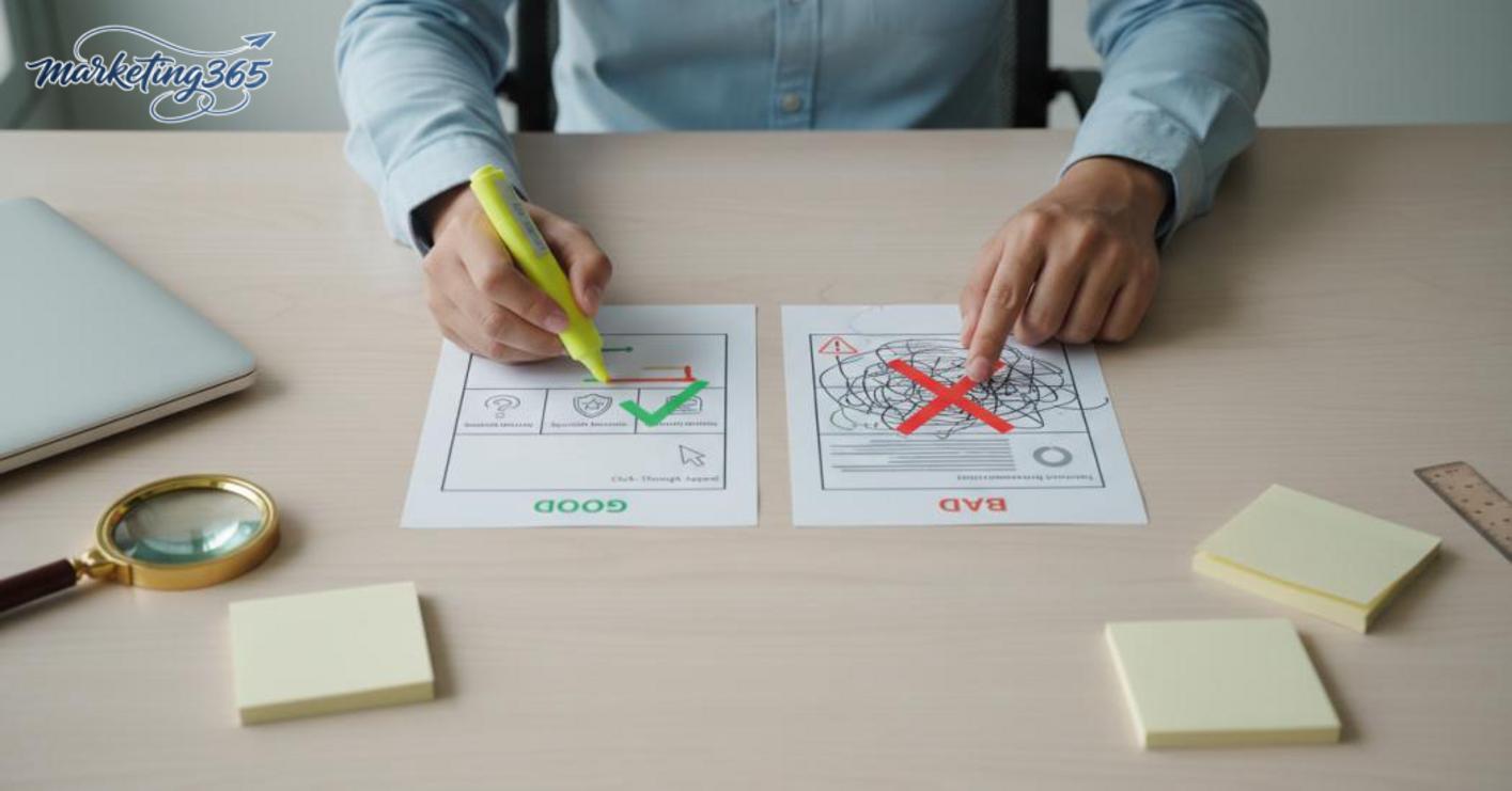 Ví dụ meta description tốt và chưa tốt để writer dễ đối chiếu