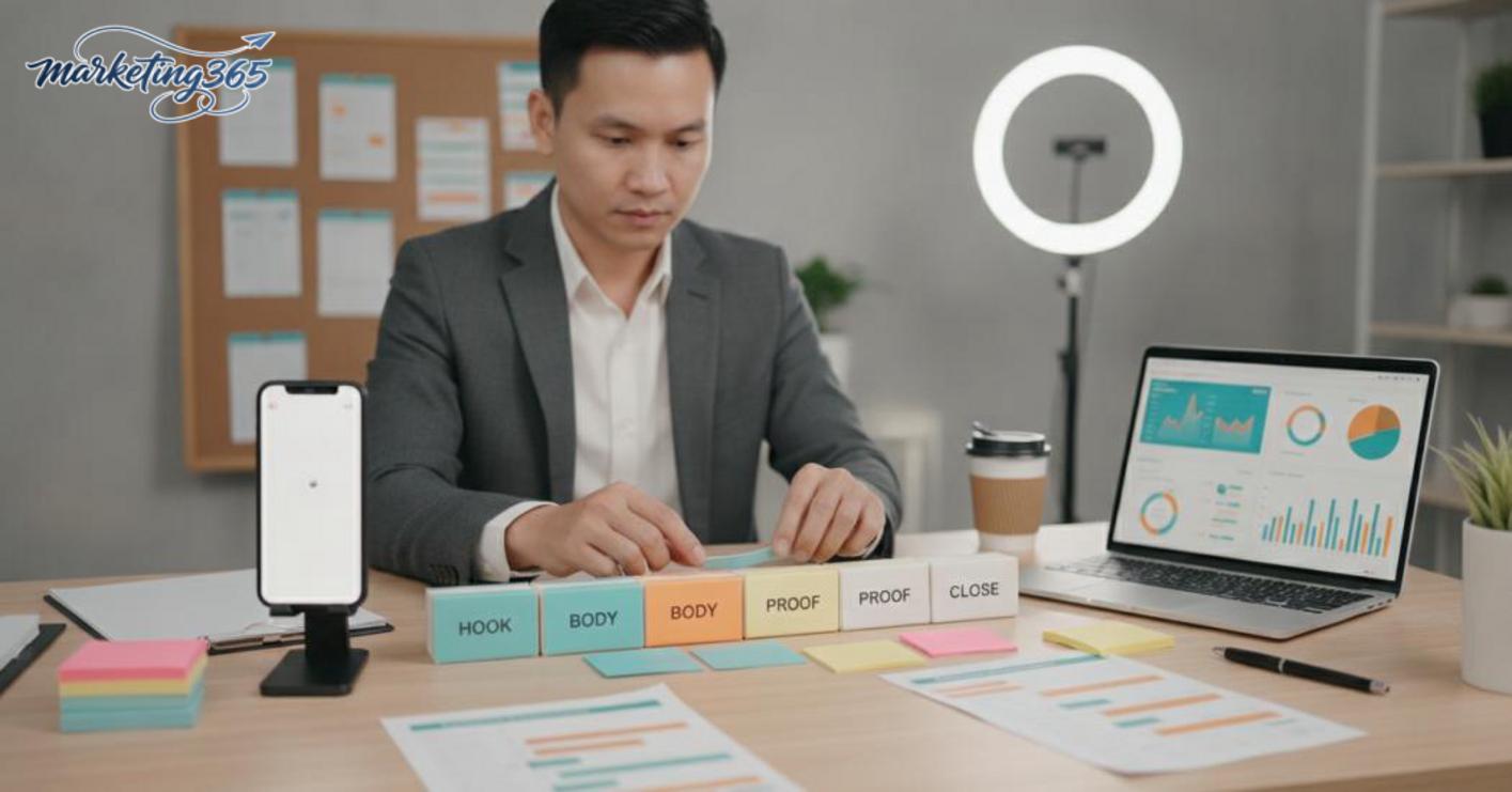 Mẫu khung để tự viết kịch bản TikTok cho kênh cá nhân hoặc kênh bán hàng