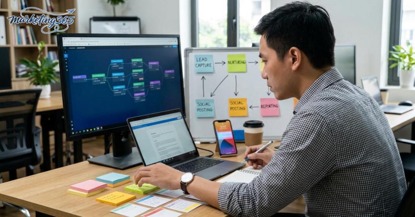 workflow n8n có thể áp dụng ngay cho marketing