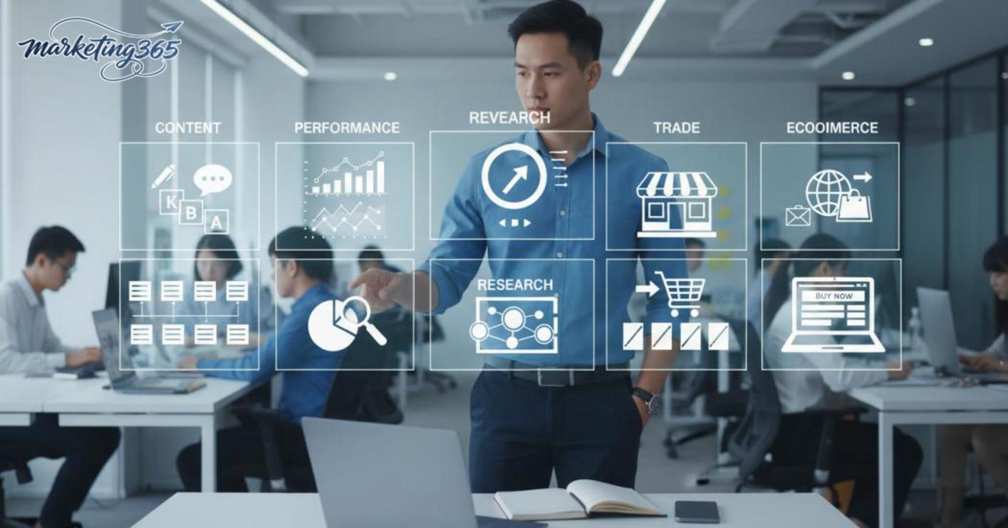 The marketing role branches inside a business