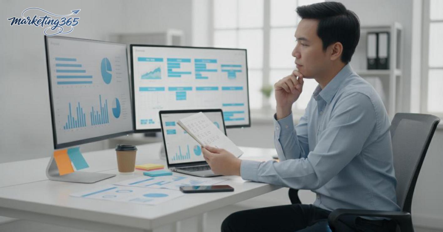 What should a business check before signing off on a marketer?
