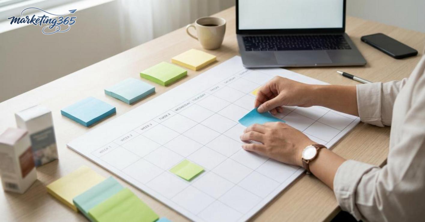 What are one-month fanpage content ideas, and why plan with a 30-day framework?