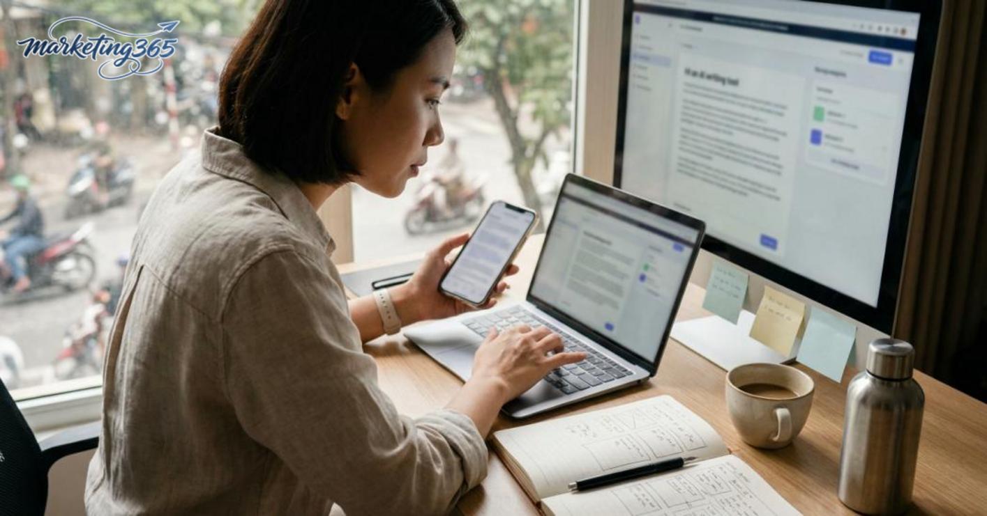 Mẫu prompt và ví dụ cách áp dụng công cụ AI viết caption Facebook