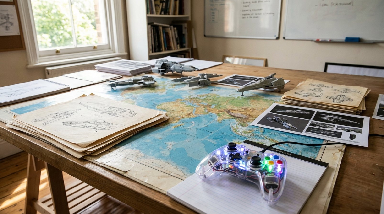 Making games with multiple layers of AI: from world-building to asset production