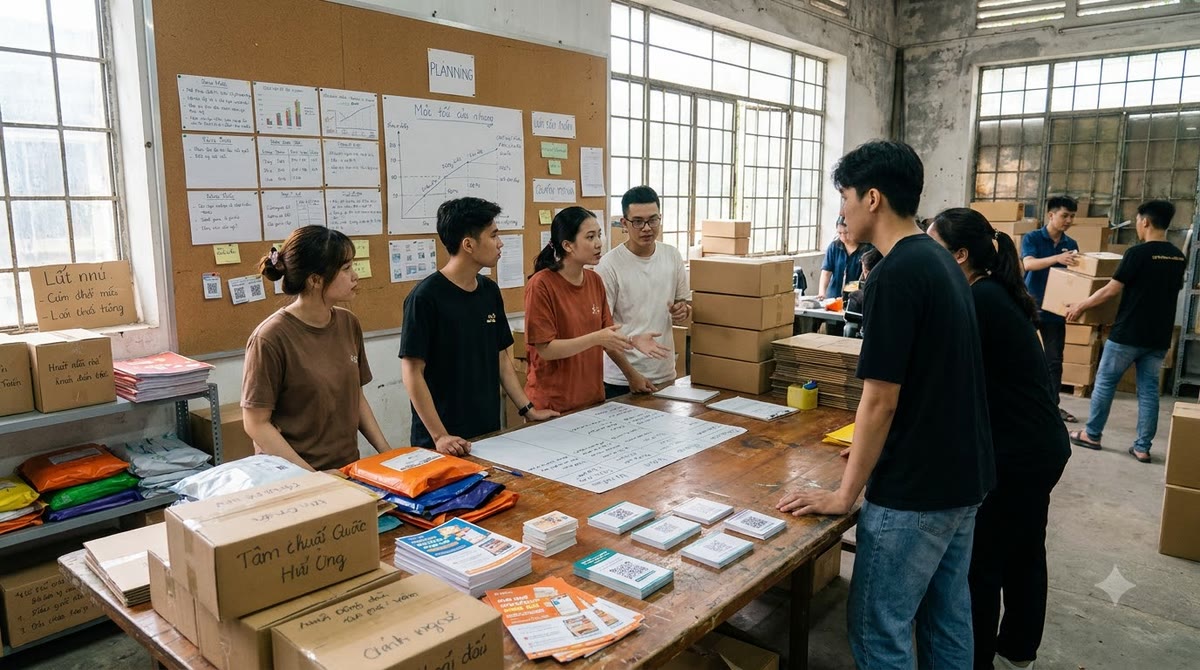 Staff coordinating at an ecommerce operations center in Ho Chi Minh City