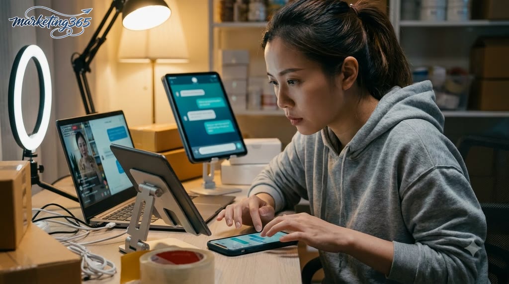 Khác nhau giữa chốt đơn qua Facebook, Zalo, Shopee chat và livestream