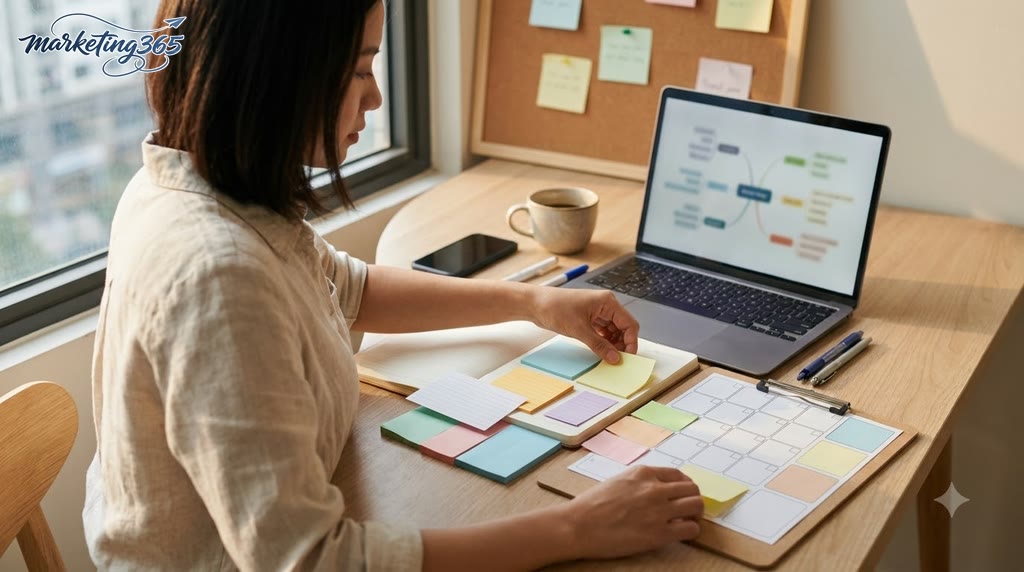 Lập danh sách chủ đề blog, social post và kế hoạch nội dung bằng AI
