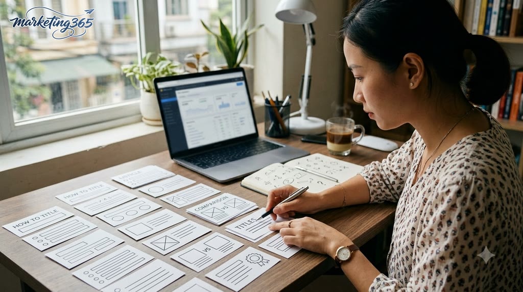 Ví dụ tiêu đề chuẩn SEO hấp dẫn cho từng kiểu nội dung