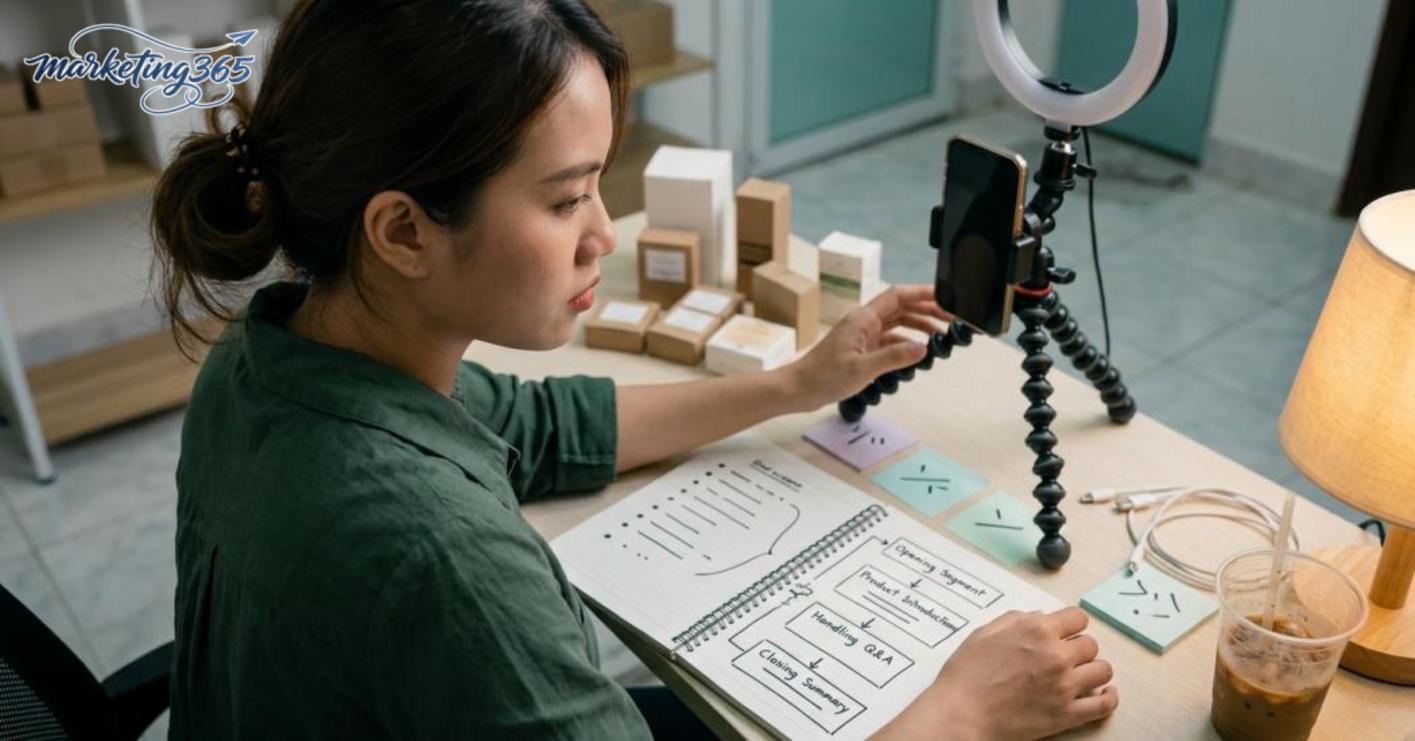 Kịch bản livestream bán hàng cho người mới là gì và vì sao cần có khung sẵn?