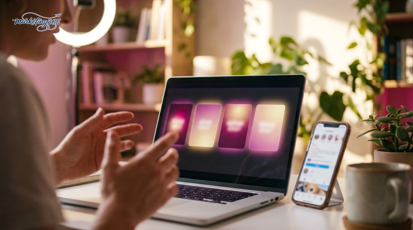 Mẫu prompt viết caption mạng xã hội